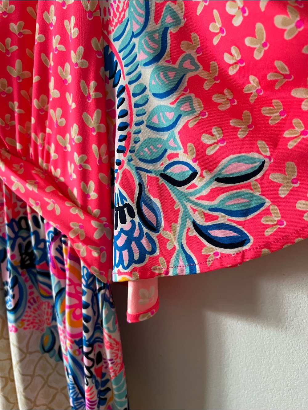 Lilly Pulitzer Minka Maxi Dress in the "Coral Spritz Beach Bungalow" Sz 14 - Picture 7 of 13